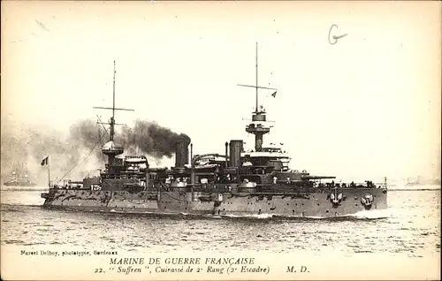 Ak Französisches Kriegsschiff, Suffren, Cuirasse