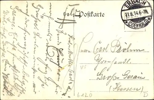 Ak Erbach im Odenwald Hessen, Totalansicht, Schöllenberg