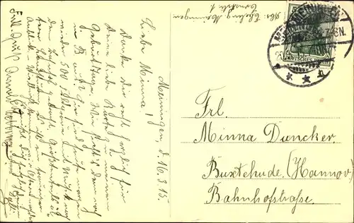 Ak Meiningen in Südthüringen, Markt, Post