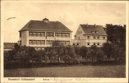 Ak Nemsdorf Göhrendorf bei Querfurt, Schule