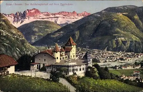 Ak Gries Bozen Bolzano Südtirol, Reichsreglerhof auf dem Guntschna
