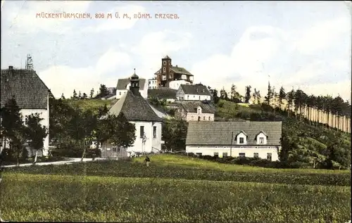 Ak Mückenberg Erzgebirge Krupka Graupen Reg. Aussig, Berghotel, Teilansicht