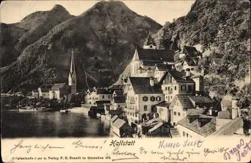 Ak Hallstatt im Salzkammergut Oberösterreich, Teilansicht der Stadt
