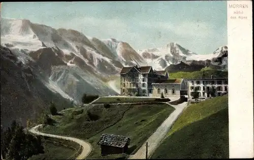 Ak Mürren Kt. Bern Schweiz, Hotel des Alpes