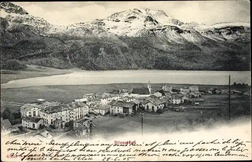 Ak Silvaplana Kt. Graubünden, Panoramablick