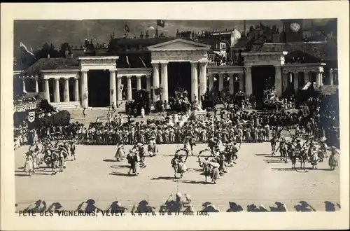 Ak Vevey Kanton Waadt, Winzerfest