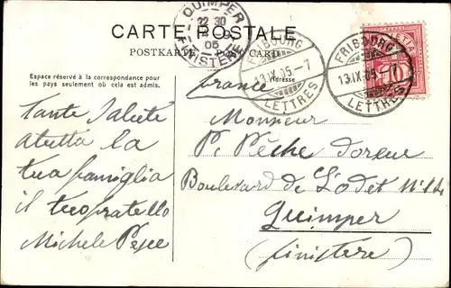 Ak Freiburg Freiburg Stadt Schweiz, Freiburg und Neuveville