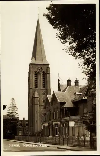 Ak Dieren Gelderland, Turm der R. K. Kirche