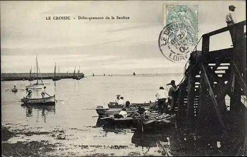 Ak Le Croisic Loire Atlantique, Débarquement de la Sardine