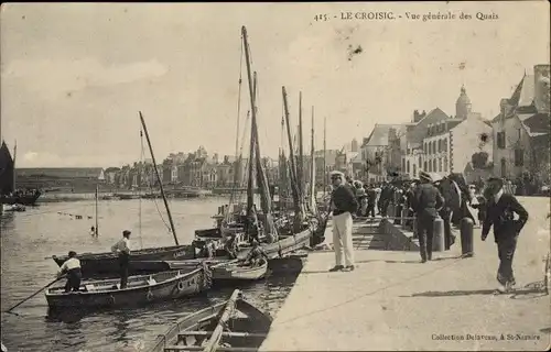 Ak Le Croisic Loire Atlantique, Vue Générale des Quais