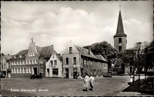 Ak Esens in Ostfriesland, Markt, Kirche