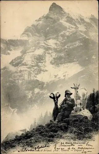 Ak Kanton Wallis, Ziegenhirt, Matterhorn