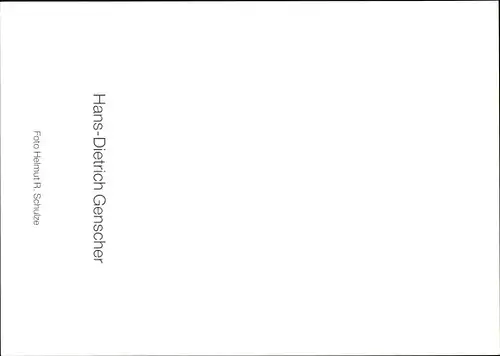 Ak Politiker Hans-Dietrich Genscher, Portrait, Autogramm