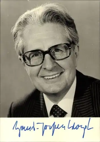 Ak Hans-Jochen Vogel, Politiker, Portrait, Autogramm