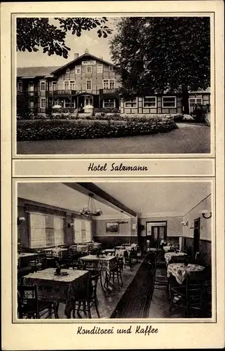 Ak Bad Kösen Naumburg an der Saale, Hotel Salzmann, Kaffee, Innenansicht