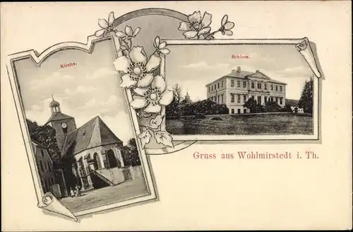 Ak Wohlmirstedt Kaiserpfalz im Burgenlandkreis, Schloss, Kirche