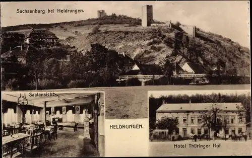 Ak Heldrungen in Thüringen, Hotel Thüringer Hof, Sachsenburg