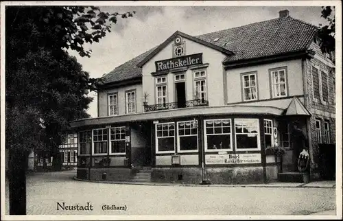 Ak Neustadt Südharz, Hotel Rathskeller