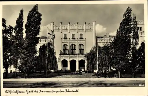 Ak Wilhelmshaven, Haus des kommandierenden Admirals