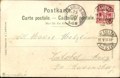 Ak Sankt Gallen Stadt Schweiz, Gallusplatz, Litfaßsäule