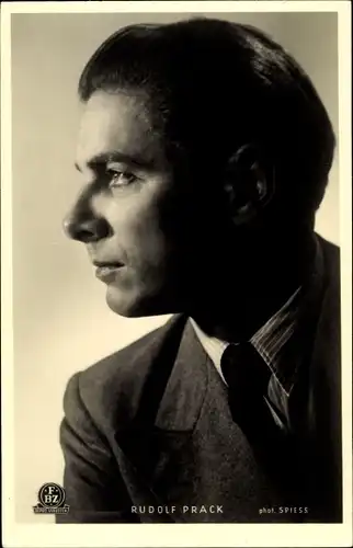 Ak Schauspieler Rudolf Prack, Portrait, Profilansicht