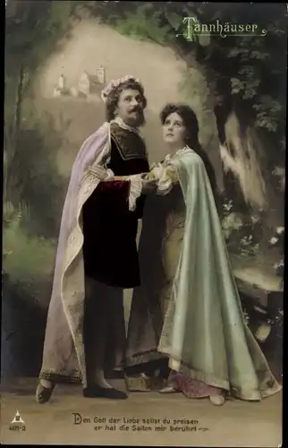 Ak Opernsänger, Tannhäuser, Oper von Richard Wagner