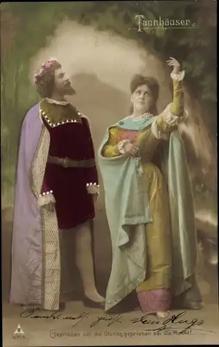 Ak Opernsänger, Tannhäuser, Oper von Richard Wagner