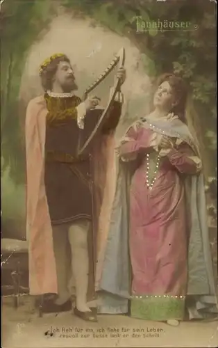 Ak Opernsänger, Tannhäuser, Oper von Richard Wagner