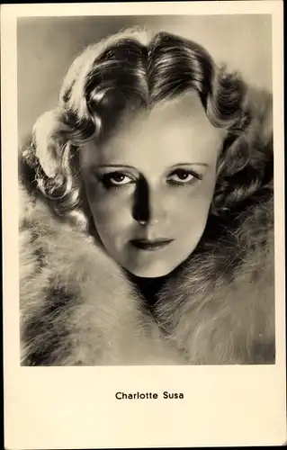 Ak Schauspielerin Charlotte Susa, Portrait