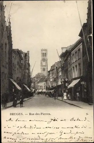 Ak Bruges Brügge Flandern Westflandern, Rue des Pierres