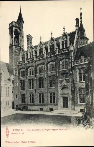 Ak Bruges Brügge Flandern Westflandern, Hotel Gruuthuse, Facade septentrionale