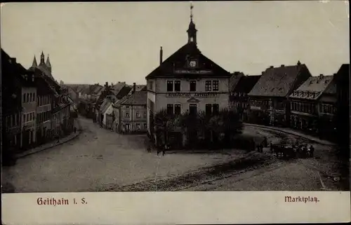 Ak Geithain in Sachsen, Marktplatz