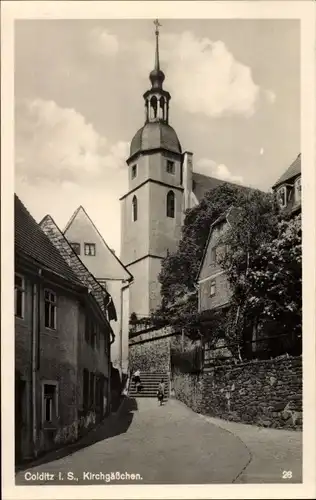 Ak Colditz in Sachsen, Kirchgäßchen