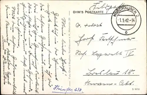 Ak Nordhausen am Harz, Jacobikirche, Primariusgraben, Kirchturm