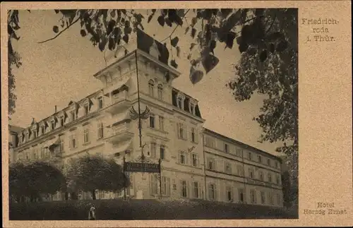 Ak Friedrichroda im Thüringer Wald, Hotel Herzog Ernst, Außenansicht