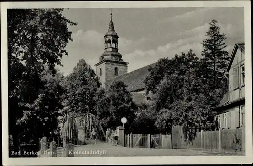 Ak Bad Berka in Thüringen, Kleinstadtidyll, Kirche