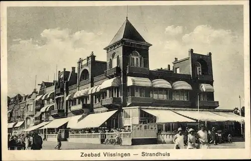 Ak Vlissingen Zeeland Niederlande, Strandhaus