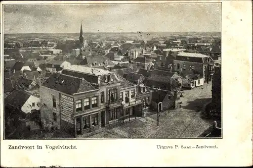 Ak Zandvoort Nordholland Niederlande, Stadt aus der Vogelschau