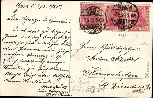 Ak Gera in Thüringen, Kaiser Wilhelmsturm