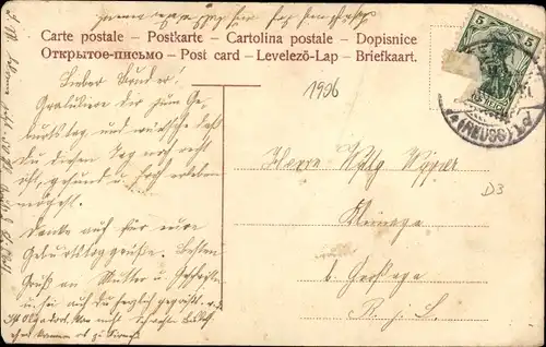 Ak Gera in Thüringen, Hofrat Liebe-Denkmal