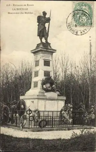 Ak La Bouille Seine Maritime, Monument des Mobiles