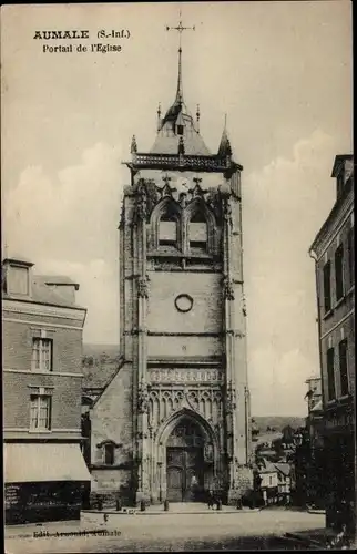 Ak Aumale Seine-Maritime, Kirche