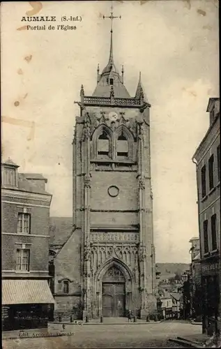 Ak Aumale Seine-Maritime, Kirche