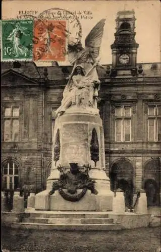 Ak Elbeuf Seine-Maritime, Place de l’Hotel de Ville