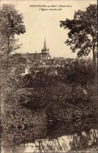 Ak Neufchâtel und Bray Seine Maritime, Kirche