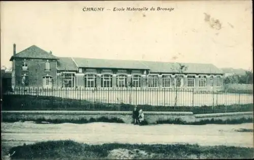 Ak Chauny Aisne, Kindergarten von Brouage