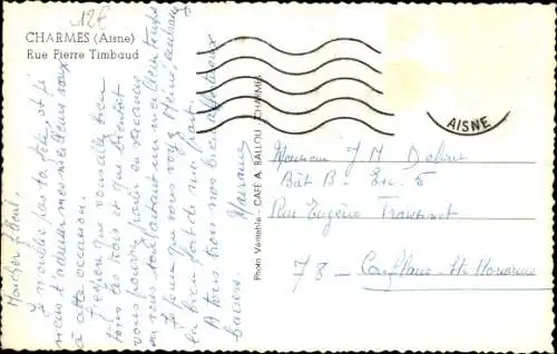 Ak Charmes Aisne, Rue Pierre Timbaud