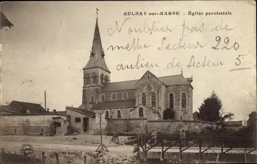 Ak Aulnay sur Marne, Pfarrkirche