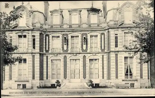 Ak Cormontreuil Marne, Facade principale du Chateau Dauphinot