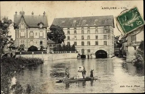 Ak Anglure Marne, L'Ile